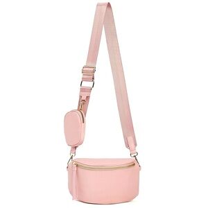 Trendy Blush Fanny Pack + AirPods Pouch | Like Dreams Nylon Crossbody Bag